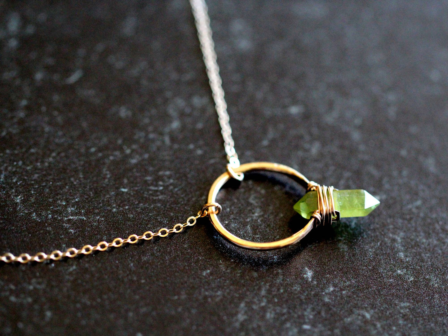 Crest Necklace - Peridot