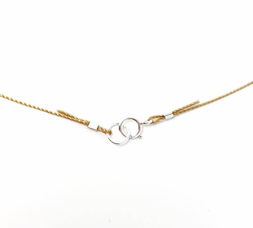 Kyanite Teardrop Cord Necklace