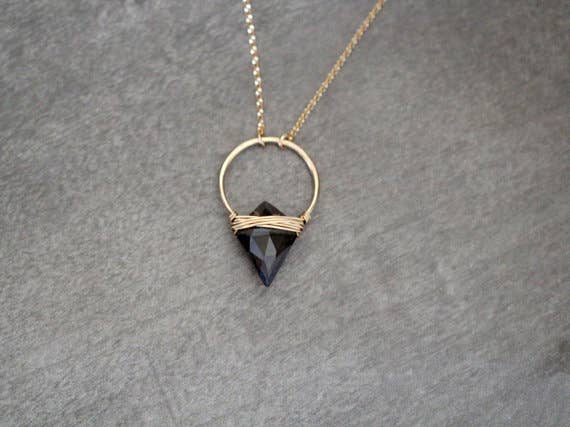 Albatross Necklace - Smoky Quartz