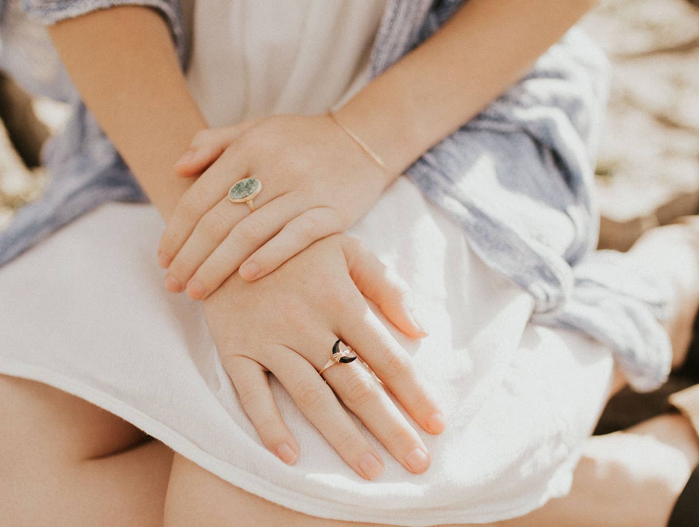 Moonbeam Ring - Crystal Quartz