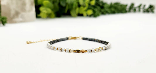 EMPATH PROTECTION-Citrine/White Howlite/Hematite Bracelet