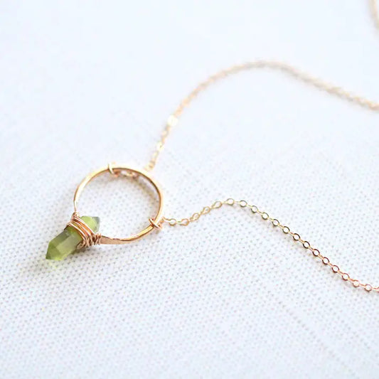 Crest Necklace - Peridot