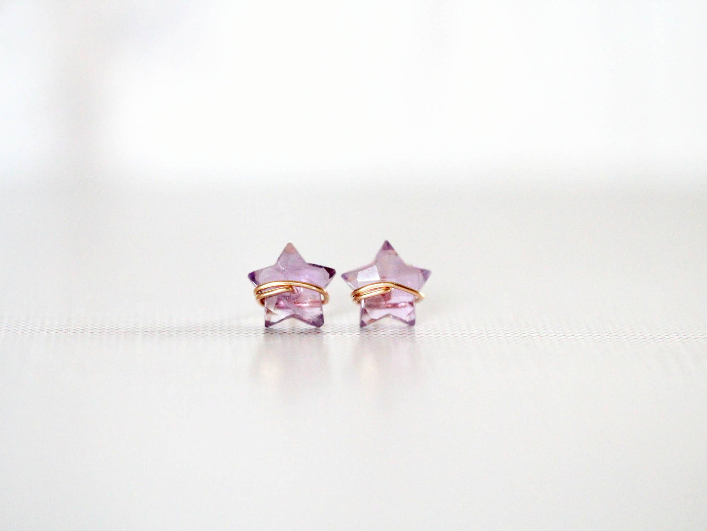 Moonbeam + Stardust Studs - Amethyst